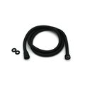Westbrass 60-82" Extendable Hose SS202/Plated Jacket W/ EPDM liner; Brass/CP Hex Nut x Cone Nut in Matte Black D355E-62